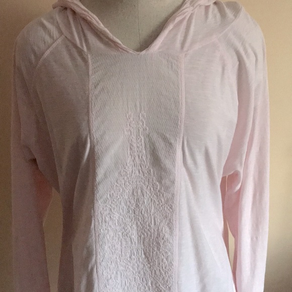 Ruff Hewn long sleeve pastel cotton lightweight top/ with hood, size 1x - Picture 2 of 8